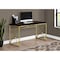 Homeroots 29.75 in. Particle Board & Gold Metal Computer Desk 333406 - alternate 2